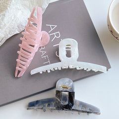 Simple Elegant Lustrous Solid Color Hair Claw Clips for Girls Sweet Minimalistic Stylish Haarspange for Women Hair Accessories