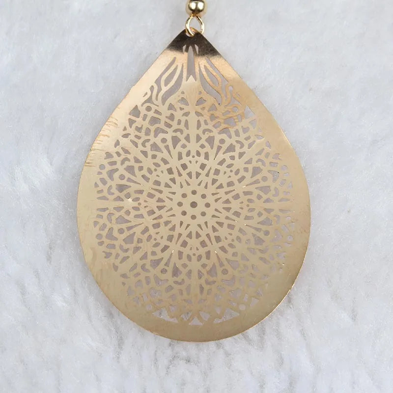 Fashion Vintage Retro Dainty Glamorous Drop Earrings for Girls Luxury Trendy Jewelry for Women Ladies Female Accessories Chic