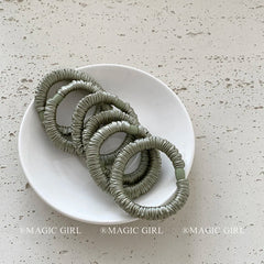 Elegant Minimalistic Solid Color Scrunchies High Elastic Hair Ties for Girls and Women Simple Fashion Hair Accessories