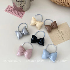 Simple Minimalistic Bowknot Scrunchies for Baby Girls Cute Sweet Kawaii Hair Ties for Kids Children Hair Accessories in Stock