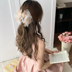 Fashion Sweet Exaggerated Princess Style Hair Claw Clips for Girls Elegant Flower Floral Claws for Women Ladies Hair Accessories