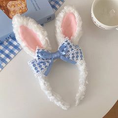 Brand New Sweet Cute Rabbit Head Band for Girls Kids Kawaii Bowknot Hair Band for Women Ladies Hair Accessories Fashion Trendy