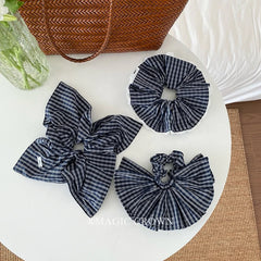 American Academy Style High Elastic Scrunchies Fresh Vintage Hair Accessories for Girls Sweet Daily Use Plaid Hair Ties