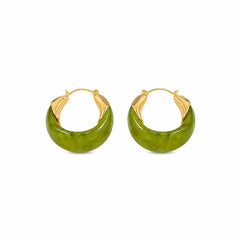 Fashion Resin Simple Hoop Earrings for Girls Sweet Elegant Jewelry for Women Ladies Wholesale China Manufacturer Low MOQ Bulk