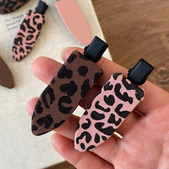 Fashion Leopard Print Solid Color Hair Clips for Girls Trendy Stylish Alligator for Women Ladies Hair Accessories in Stock