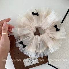 2025 Summer Hot Sale Dusty Pink Bowknot Scrunchies Stylish Elegant Hair Ties for Girls Women Ladies Sweet Hair Accessories