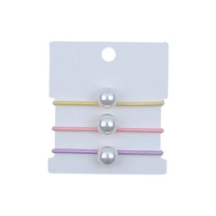Women Solid Multiple Color Imitation Pearl Ponytail Holder Scrunchies Simple Classic in Stock Hair Ties Accessories for Female