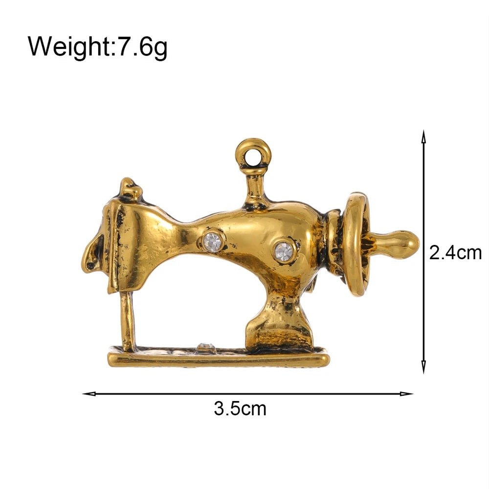 Fashion Sewing Machine Elegant Brooches for Girls Vintage Retro Pins Jewelry for Women Ladies Accessories Chinese Supplier