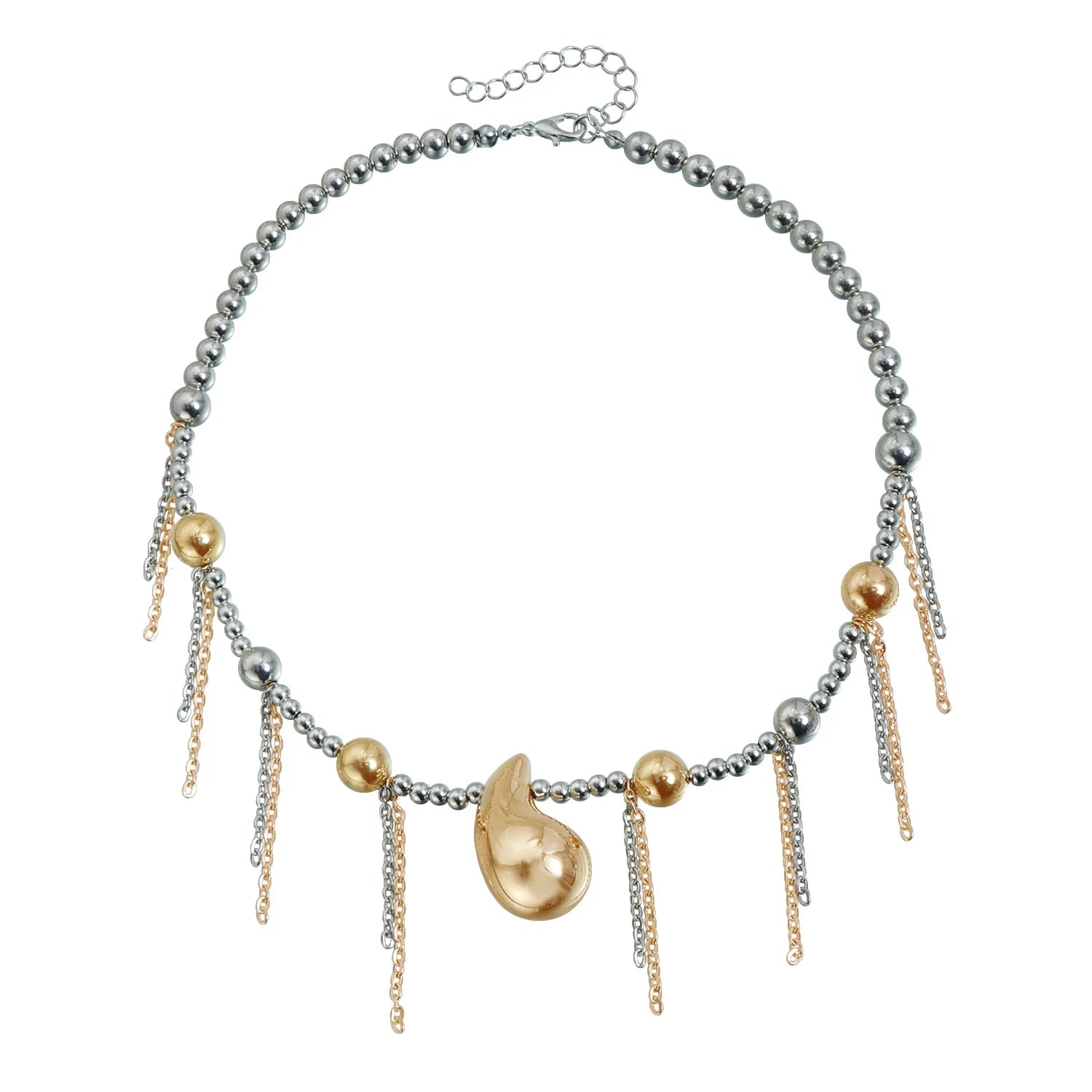 Fashion Trendy Beads Glamorous Link Tassel Vintage Necklaces for Girls Sweet Spicy INS Style Jewelry for Women Ladies Accessory