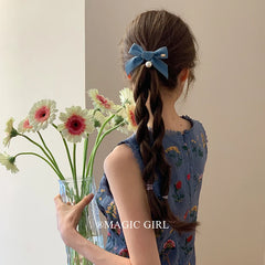 Stylish Elegant Simple Girls Hair Ties Bowknot High Elastic Scunchies for Women Fashion Trendy Hair Accessories Sweet Styling