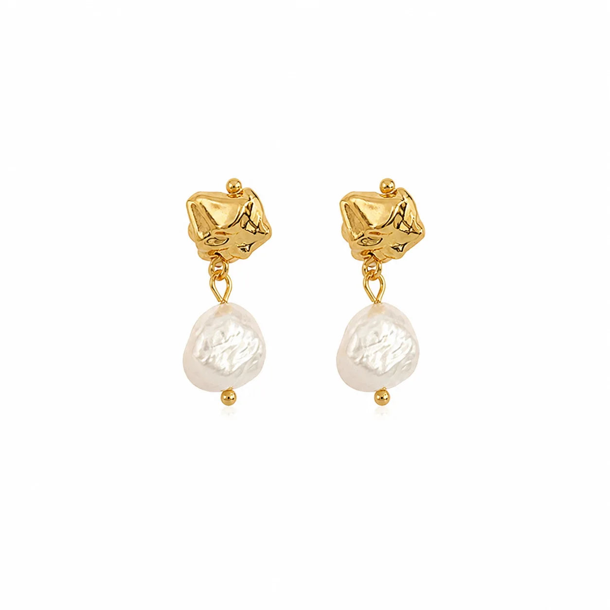 Fashion Freshwater Pearl S925 Silver Drop Earrings for Girls Classic Elegant Jewelry for Women 18k Gold Plated Wholesale Low MOQ