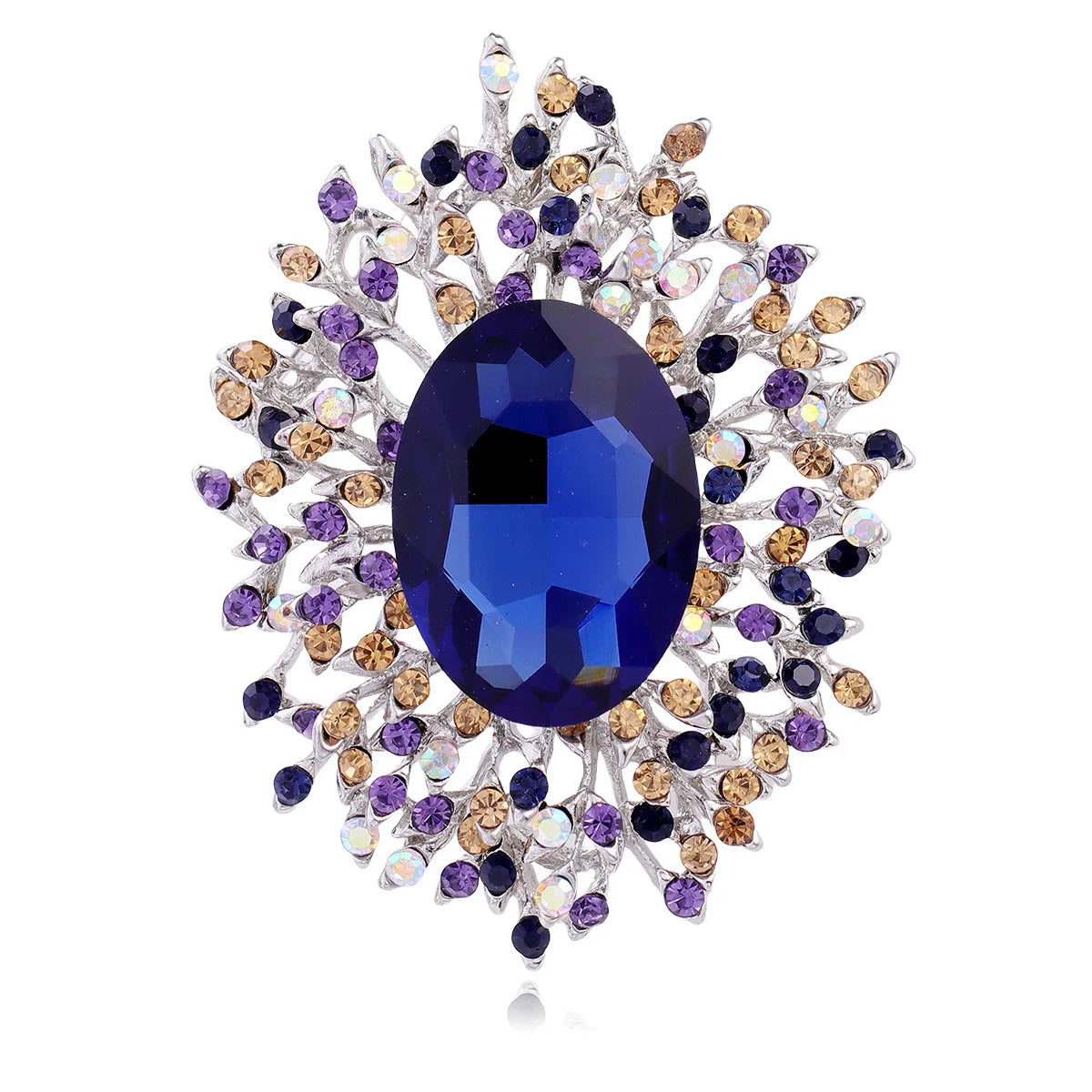 Fashion Glitter Rhinestone Vintage Luxury Brooches for Girls Sweet Elegant Pins Jewelry for Women Ladies Accessories Hot Sale