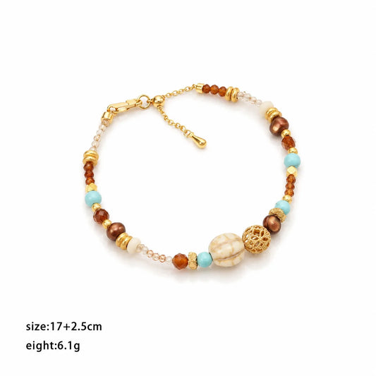 Fashion Turquoise Tiger Eye Stone Beads Boho Bracelets for Girls Trendy Stylish Jewelry for Women Ladies Wholesale Low MOQ