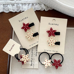 Simple Star Polka Dot Hair Clips for Baby Girls Fashion Cute Sweet Alligators for Kids Children Hair Accessories in Stock Chic