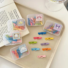 Cute Alligators Heart Hair Clips for Girls Women Solid Color in Bright Colors Fashionable Alloy Hair Accessories Sweet Stylish