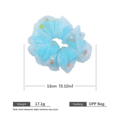 Sweet Cute Lustrous Glitter Scrunchies for Girls Goldfish Elegant Fashion Hair Ties for Women Ladies Hair Accessories Stylish