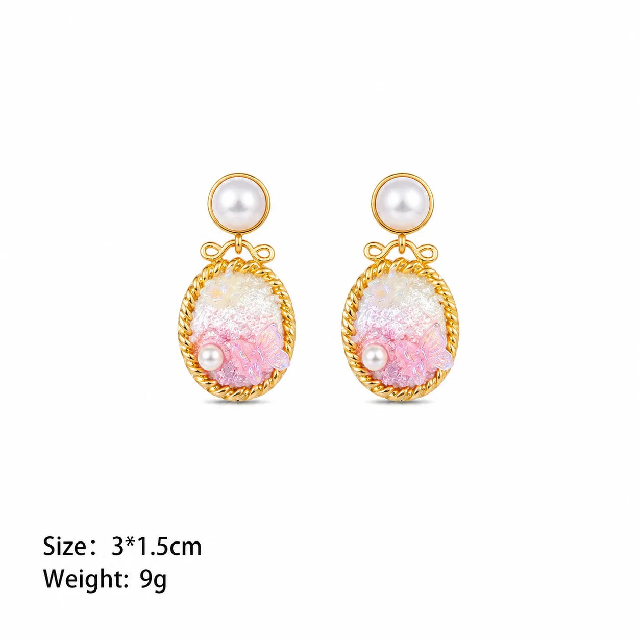 Female New Design Pink Green Blue Freshwater Pearl S925 Silver 18k Gold-plated Earring Low MOQ in Stock Elegant Glitter Jewelry