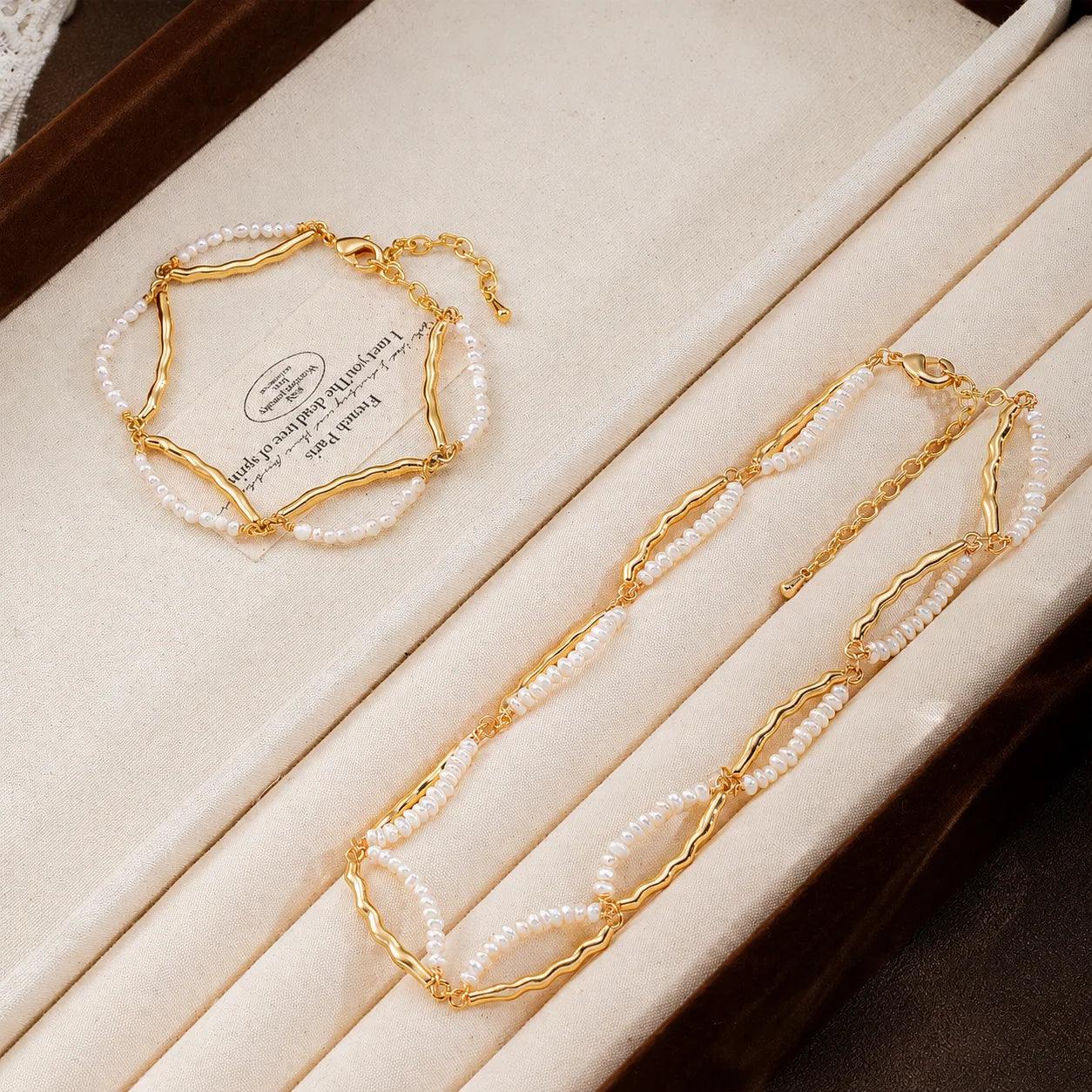 Fashion Freshwater Pearl 18K Gold Plated Elegant Classic Bracelets for Girls Jewelry for Women Ladies Wholesale China Factory
