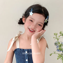 Minimalistic Denim Star Animal Hair Clips for Baby Girls Sweet Fashion Cute Snap Clips for Kids Children Hair Accessories Chic