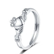 The opening is adjustable. / Silver