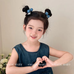 Sweet Cute Bowknot Ball Scunchies for Baby Girls Fashion Chic Elegant Hair Ties for Kids Children Hair Accessories in Stock