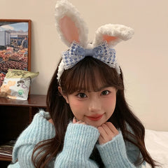 Brand New Sweet Cute Rabbit Head Band for Girls Kids Kawaii Bowknot Hair Band for Women Ladies Hair Accessories Fashion Trendy