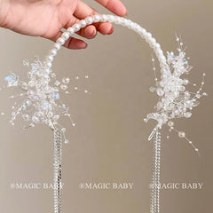Luxurious Glitter Lustrous Imitation Pearl Headband Sweet Cute Baby Girls Fashion Hair Accessories Kids Child Hair Band