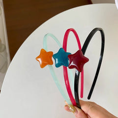 Fashion Solid Color Star Head Band for Baby Girls Sweet Cute Elegant Graceful Hair Band for Kids Hair Accessories in Stock