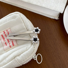 Hot Sale Silver Flower Small Alligator Clips Fashion Simple Chic Elegant in Stock Hair Claw Clamps Accessories for Women Daily