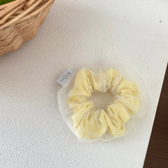 Girls Solid Color Ponytail Holder Large Scrunchies Trendy Sweet Elegant Wholesale in Stock Hair Ties Accessories for Children