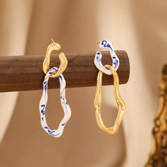 Fashion Copper 18K Gold Plated Drop Earrings for Girls Trendy Elegant Jewelry for Women Ladies Wholesale Chinese Factory Bulk