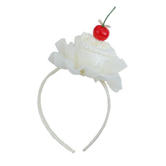 Solid Color White Cake Head Band for Girls Cherry Princess Style Sweet Cute Hair Band for Women Ladies Hair Accessories Fashion