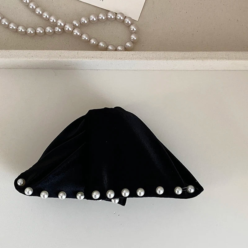 Fashion Simple Imitation Pearl Vintage Hair Claw Clips for Girls Elegant French Style Claws for Women Ladies Hair Accessories