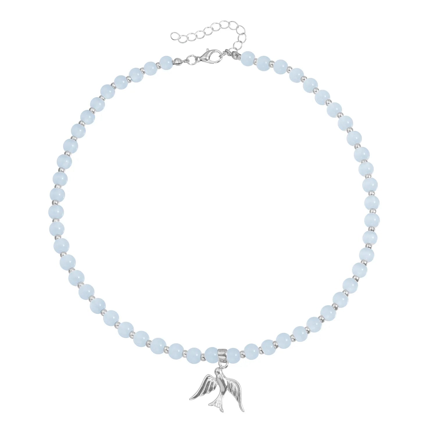 Fashion Sweet Simple Beads Animals Birds Elegant Necklaces for Girls Trendy Glamorous Jewelry Sets Suits for Women Lady Earring