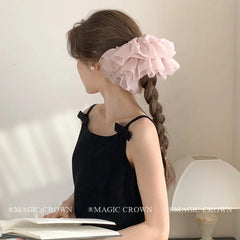 French Style Elegant Skirt-shaped Scrunchies for Girls Oversized Summer Fairy Style Hair Ties Adorable Women's Hair Accessories