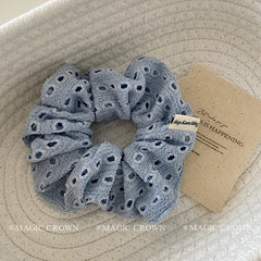 Female Solid Color Large Elastic Ponytail Holder Scrunchies Elegant Fashion Wholesale in Stock Hair Ties Accessories for Women