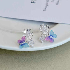 Fashion Elegant Butterfly Animals Hoop Earrings for Girls Dainty Ary Deco Jewelry for Women Ladies Accessories Glamorous Chic