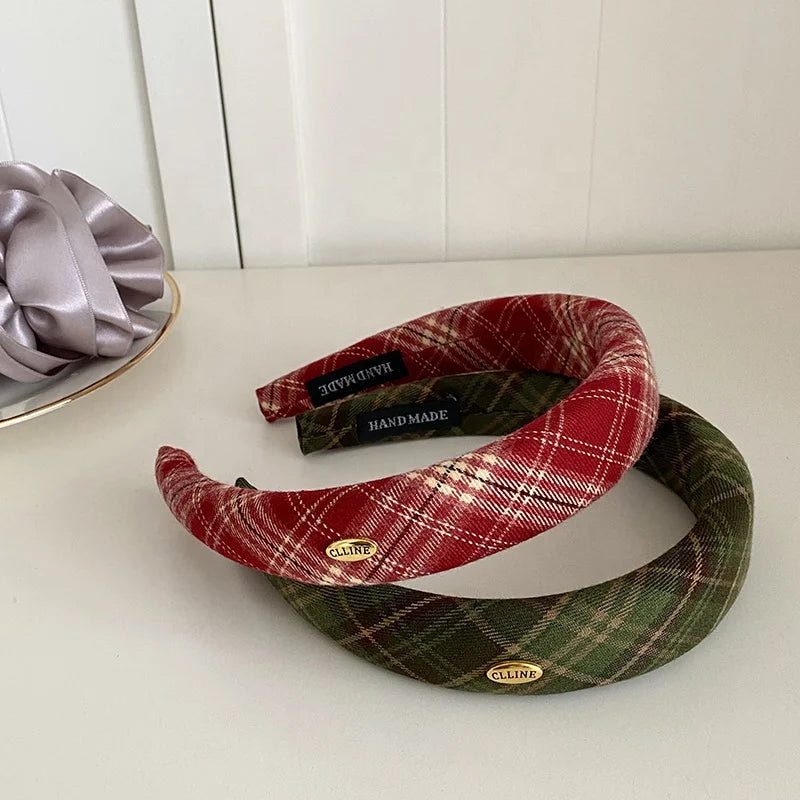 Fashion Classic Plaid Cute Head Band for Girls Sweet Elegant Simple Hair Band for Women Ladies Hair Accessories Female Chic
