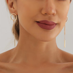 Fashion Simple Tassel Minimalistic Drop Earrings for Girls Hoop Art Deco Jewelry for Women Ladies Accessories Chinese Supplier