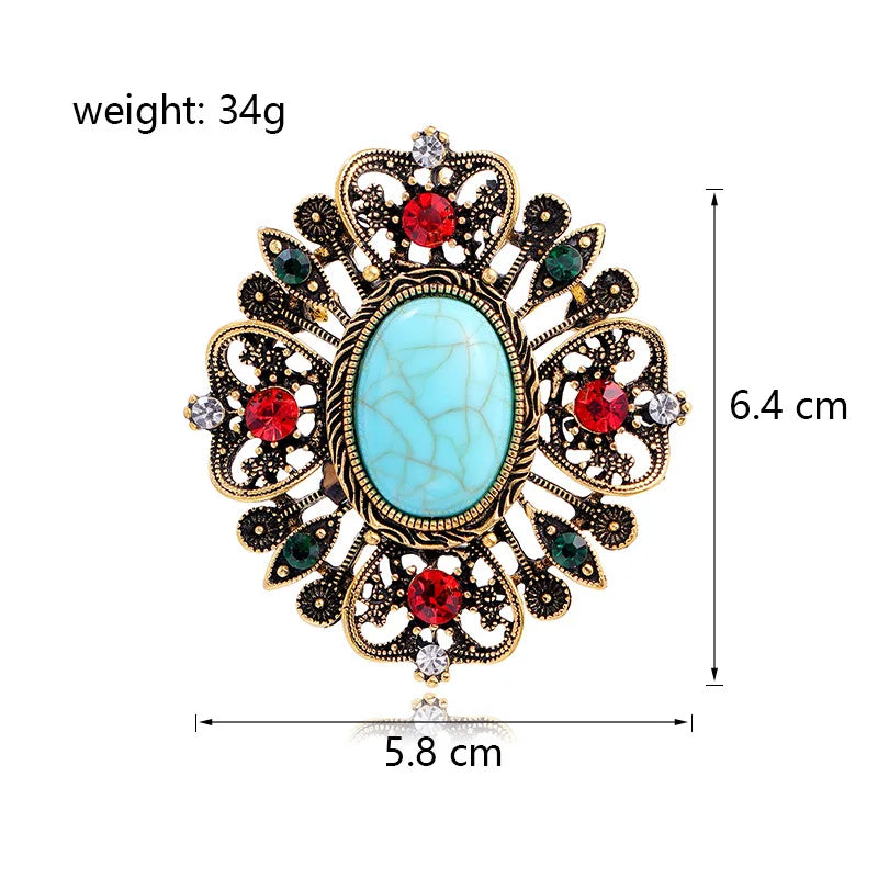Fashion Vintage Elegant Retro Luxury Brooches for Girls Glamorous Charms Pins Jewelry for Women Ladies Accessories Wholesale