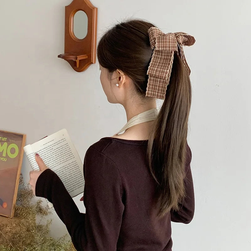 Ladies Autumn Winter New Design Bowknot Banana Clips Fashion Elegant Customized in Stock Hair Clips Accessories for Causal Use