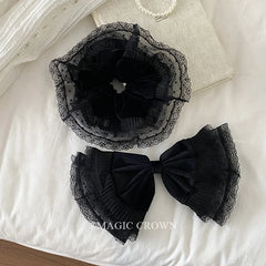 French Elegant Women's Hair Ties Gentle Fashion Hair Rubber Bands Daily Holiday Use Hair Accessories with Hairpin in Stock