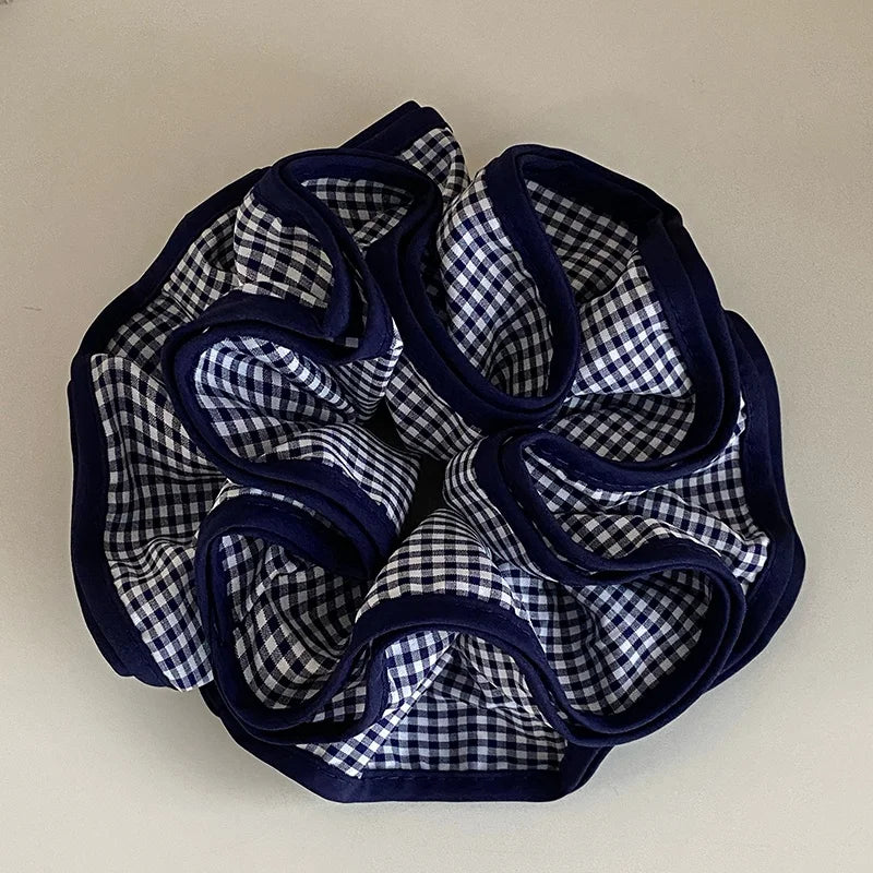 Women Simple Plaid Multi Layer Hair Ties for Girls Elegant Sweet Cute Scrunchies for Ladies Hair Accessories Chinese Supplier