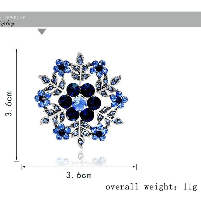 Fashion Glitter Rhinestone Elegant Sweet Brooches for Girls Stylish Pins Jewelry for Women Ladies Accessories New Design Chic