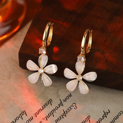 Female Flower Heart Butterfly Slim Small Dangle Earring Fashion Elegant Sweet Wholesale Bulk Order Jewelry Accessories for Daily