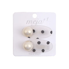 Women's Chic Simple Wholesale Plastic Hairpins with Imitation Pearl Beads Small Alligator Clips for Daily Office Party Occasions