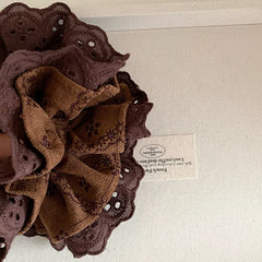 Girls Autumn Winter Solid Color Thick Thin Hair Scrunchies Chic Vintage Elegant Ponytail Holder in Stock Hair Ties Accessory