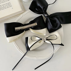 Elegant Graceful Bowknot Ribbon Hair Clips for Girls Princess French Style Barrettes for Women Ladies Hair Accessories in Stock