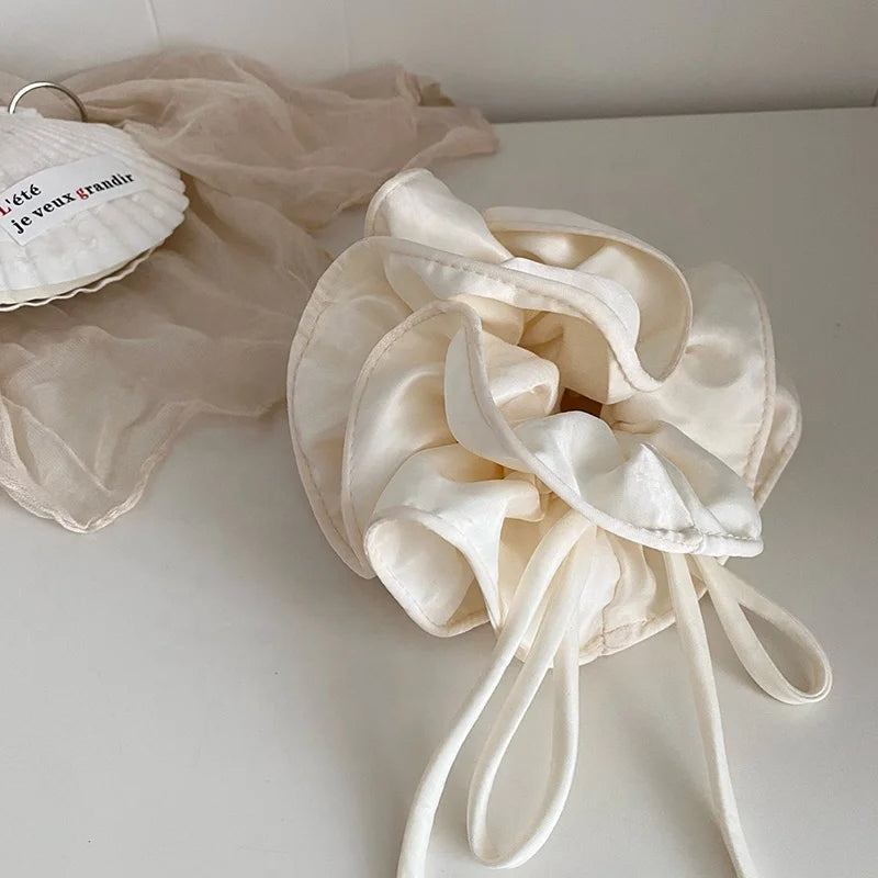 Fashion Solid Color Minimalistic Simple Scrunchies for Girls Ribbon Elegant Hair Ties for Women Ladies Hair Accessories Chic