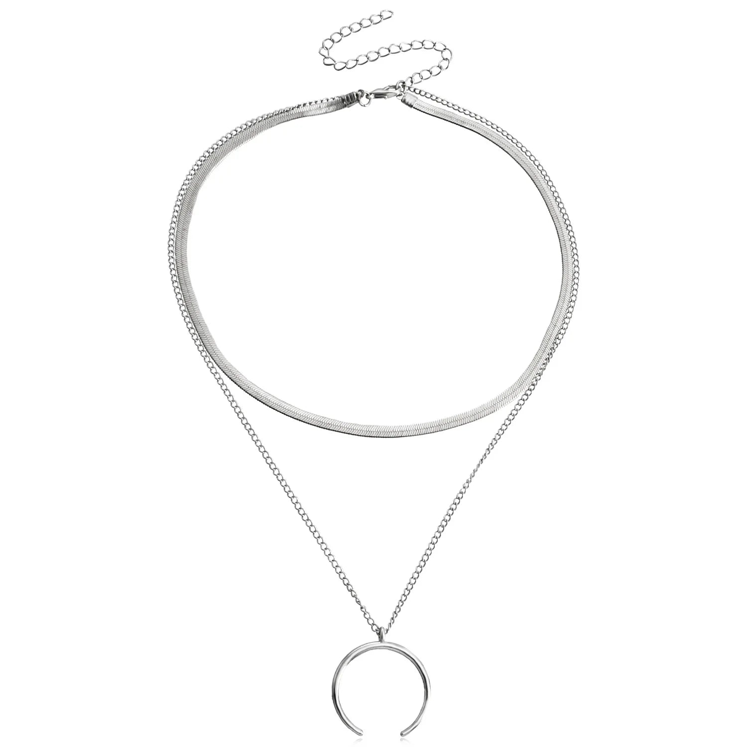 Fashion Simple Layered Wearing Minimalistic Necklaces for Girls Insta Style Glamorous Jewelry for Women Ladies Accessories